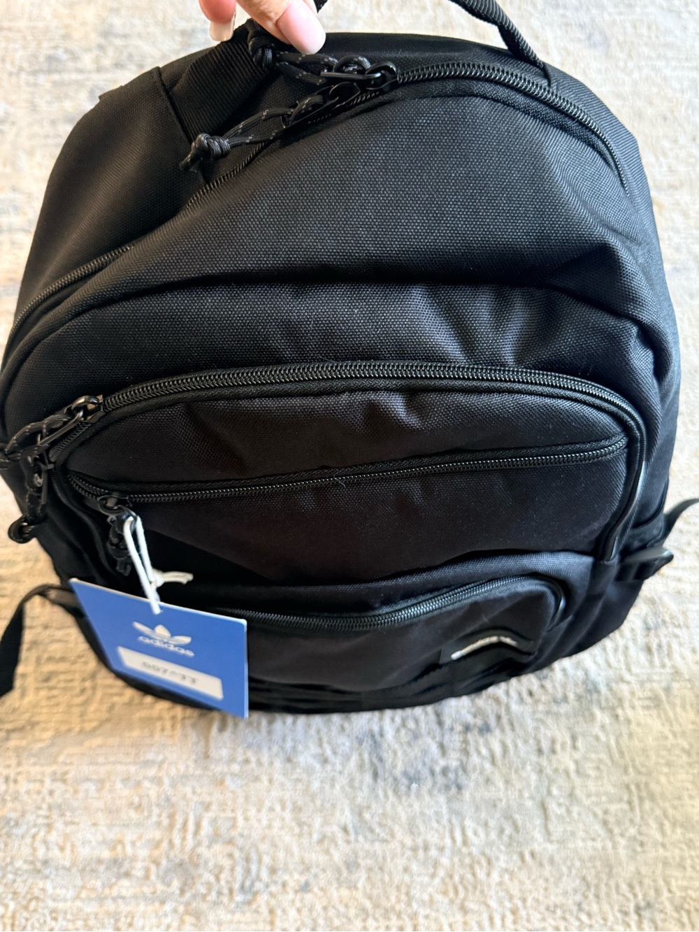 adidas Originals Daily Backpack Black White NWT JK3429 - Picture 3 of 4